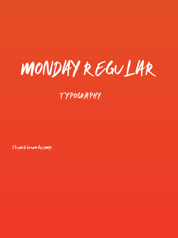 MONDAY-Regular Poster