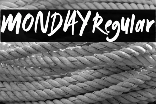 MONDAY-Regular Font examples