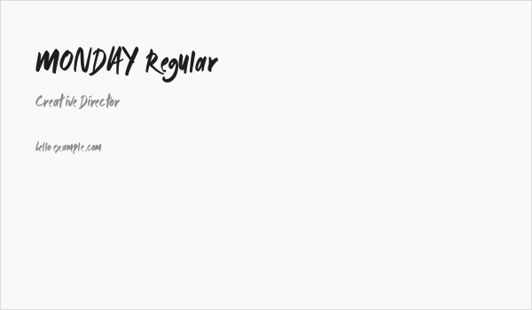 MONDAY-Regular Business Card