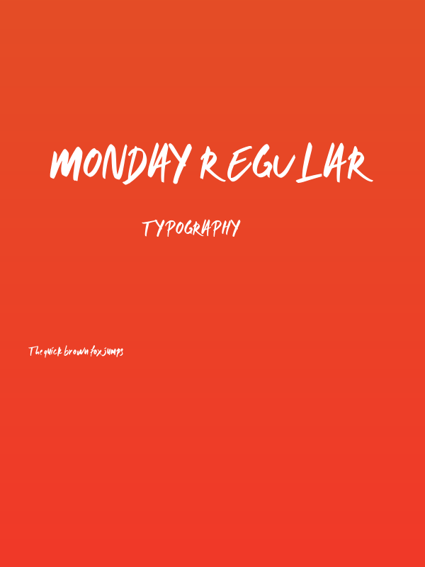 MONDAY-Regular Poster