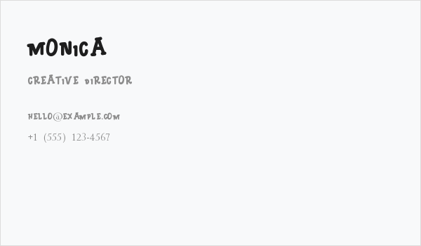 MONICA Business Card