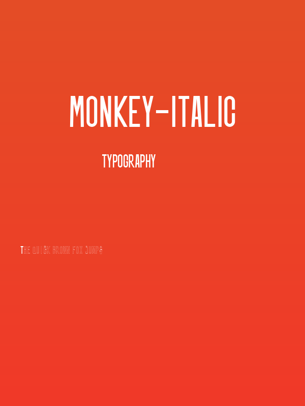 MONKEY-Italic Poster