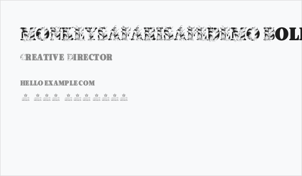 MONKEYSAFARISAFEDEMO-Bold Business Card