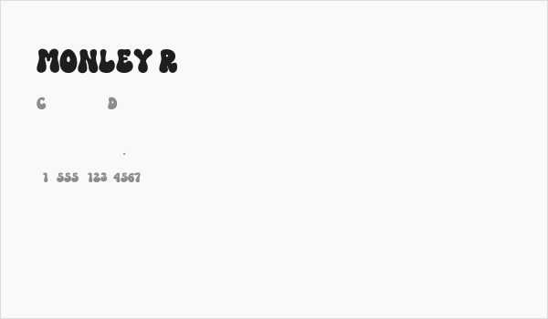 MONLEY Regular Business Card