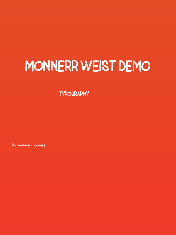 MONNERR WEIST DEMO Poster
