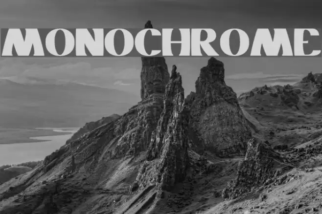 MONOCHROME Font examples