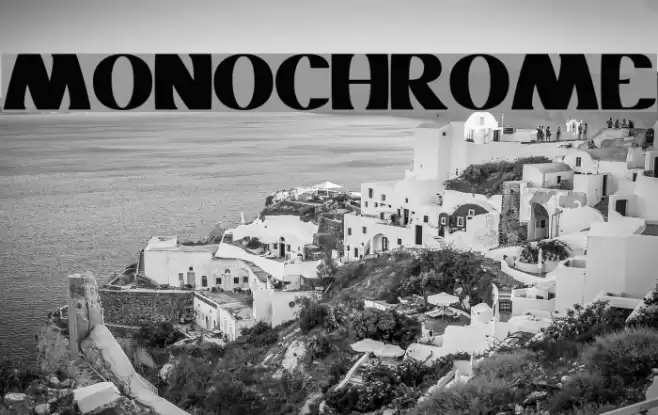 MONOCHROME Font examples