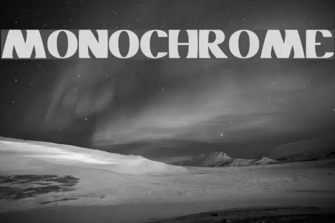 MONOCHROME Font examples
