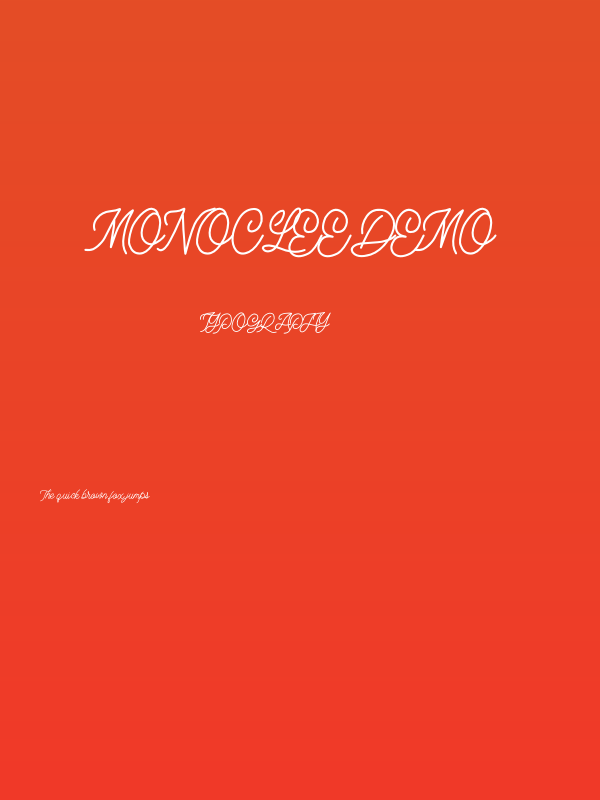 MONOCLEE DEMO Poster
