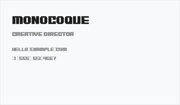 MONOCOQUE Business Card