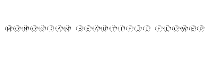 MONOGRAM BEAUTIFUL FLOWER  font caratteri gratis