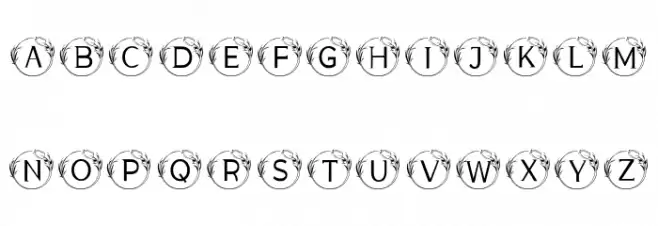 MONOGRAM BEAUTIFUL FLOWER Schriftart Groß