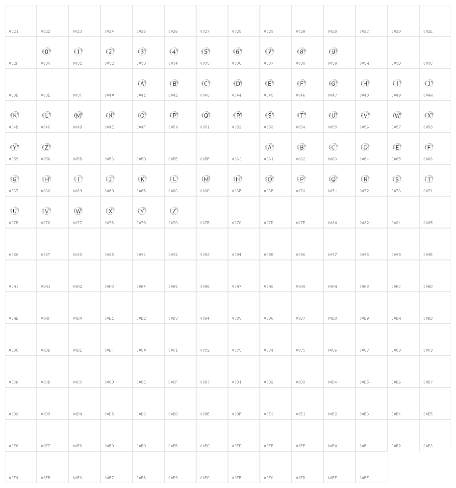 MONOGRAM BEAUTIFUL FLOWER Character Map