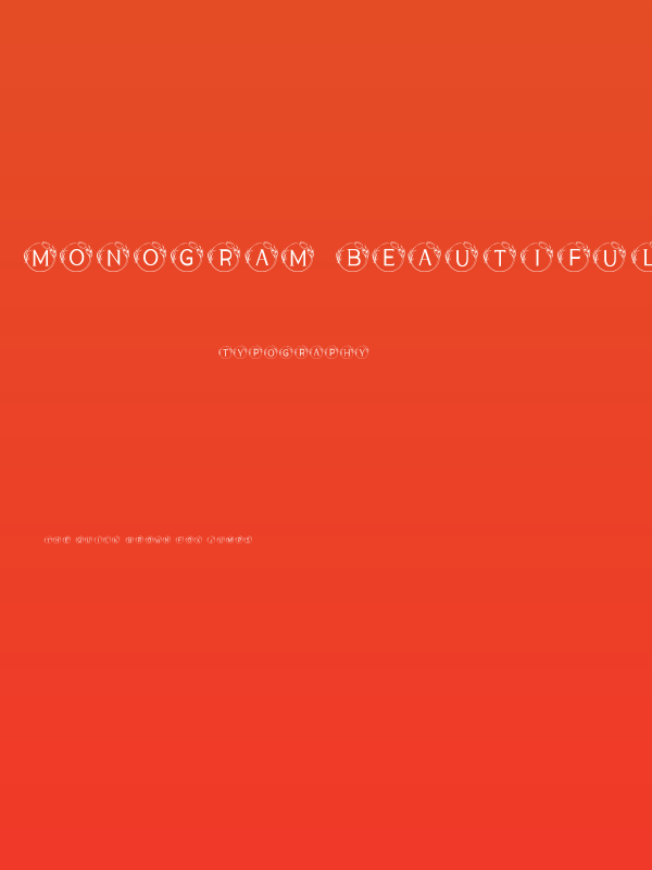 MONOGRAM BEAUTIFUL FLOWER Poster