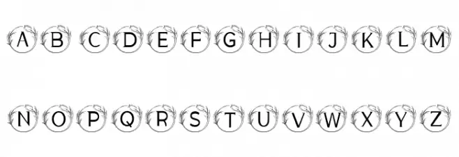 MONOGRAM BEAUTIFUL FLOWER Schriftart Kleinbuchstaben