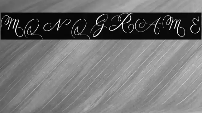 MONOGRAM E Font examples