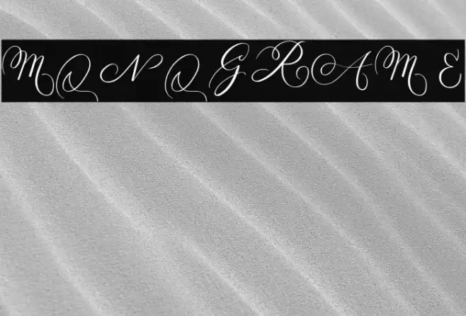 MONOGRAM E Font examples