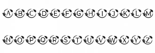MONOGRAM GOLD Шрифта ВЕРХНИЙ