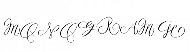 MONOGRAM H  font caratteri gratis