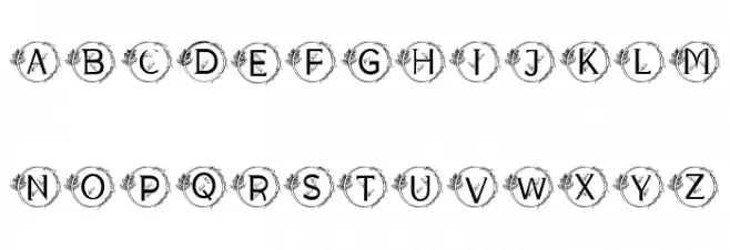 MONOGRAM LEAVES Schriftart Groß