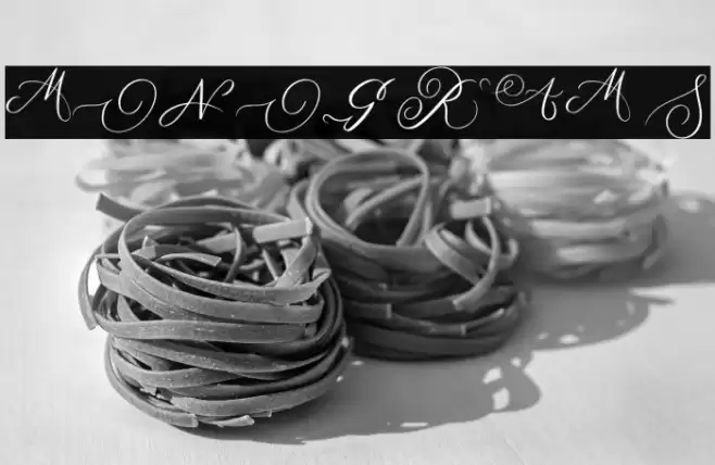 MONOGRAM S Font examples