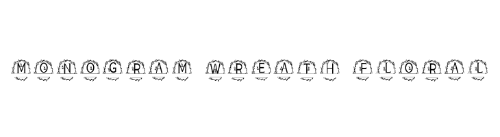 MONOGRAM WREATH FLORAL  フリーフォントのダウンロード
