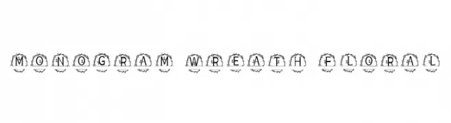 MONOGRAM WREATH FLORAL  Descarca Fonturi Gratis