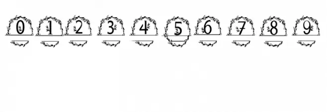 MONOGRAM WREATH FLORAL Font OTHER CHARS