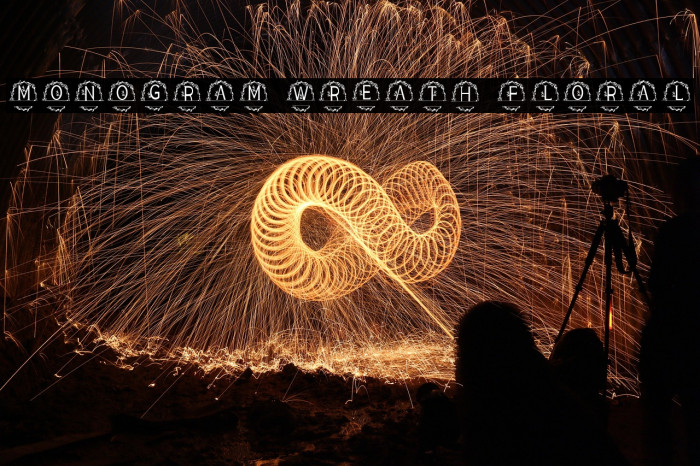 MONOGRAM WREATH FLORAL Example 3
