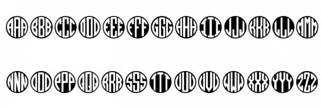 MONOGRAMOS फ़ॉन्ट अपरकेस