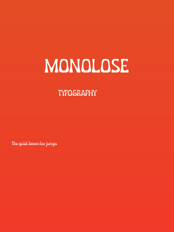 MONOLOSE Poster