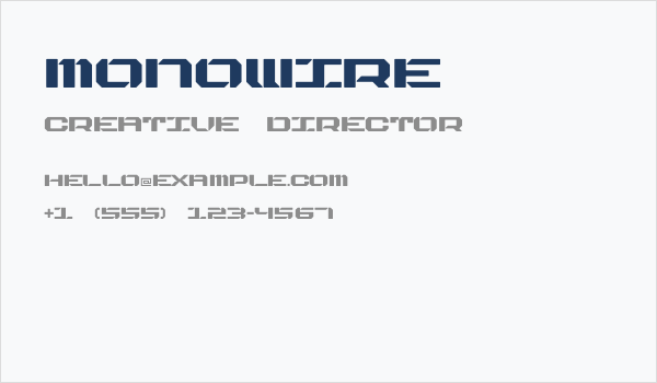 MONOWIRE Business Card