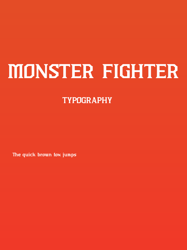 MONSTER FIGHTER Poster