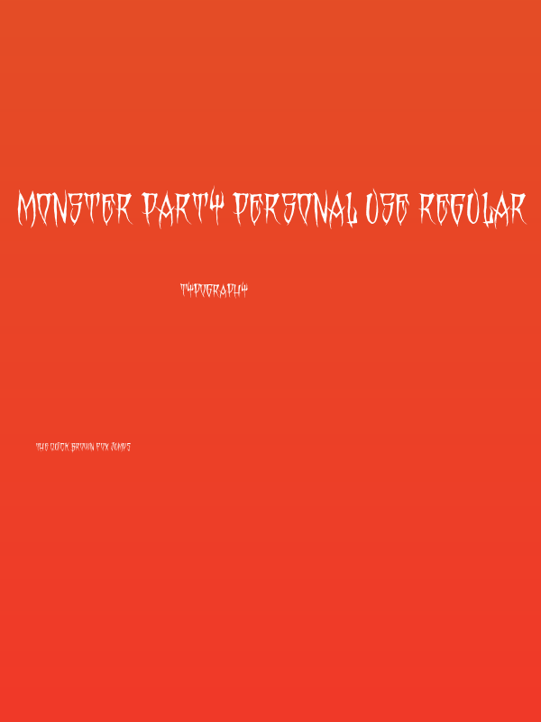 MONSTER PARTY PERSONAL USE Regular Poster