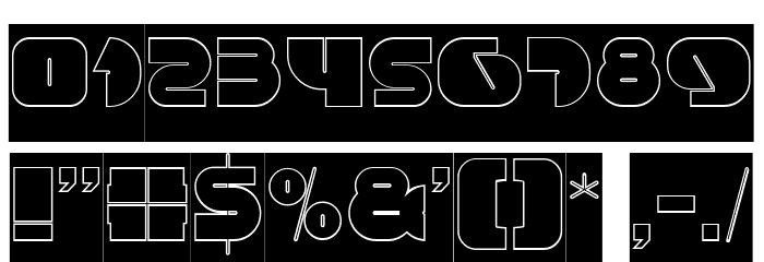 MONSTER ROCK-Hollow-Inverse Font OTHER CHARS