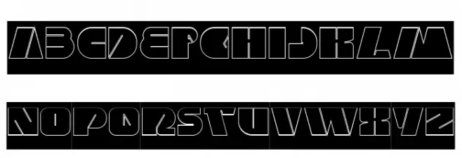 MONSTER ROCK-Hollow-Inverse Font UPPERCASE
