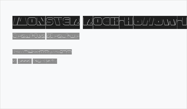 MONSTER ROCK-Hollow-Inverse Business Card