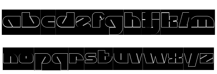 MONSTER ROCK-Hollow-Inverse Font LOWERCASE