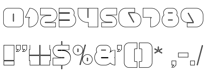 MONSTER ROCK-Hollow Font OTHER CHARS