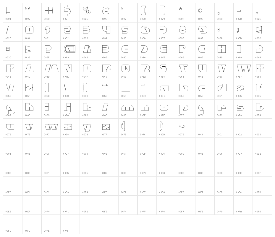 MONSTER ROCK-Hollow Character Map
