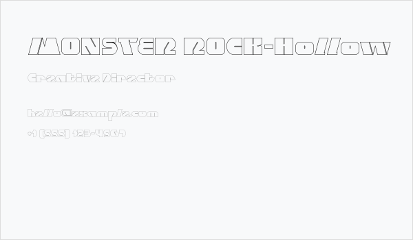 MONSTER ROCK-Hollow Business Card