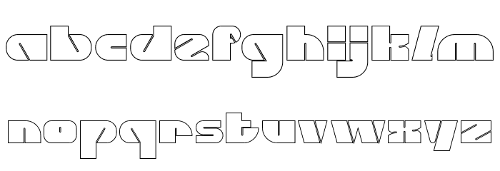 MONSTER ROCK-Hollow Font LOWERCASE