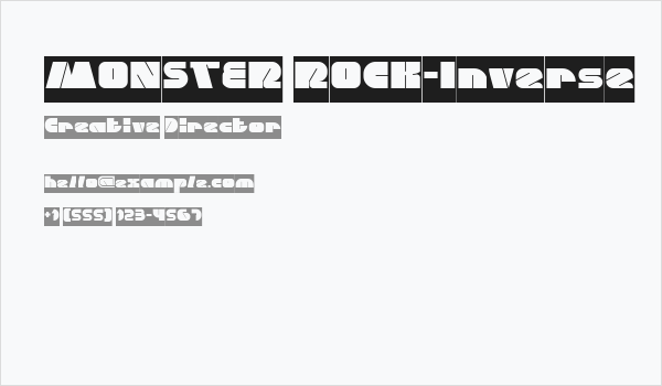 MONSTER ROCK-Inverse Business Card