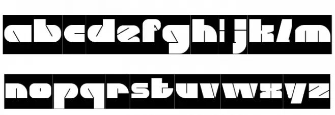MONSTER ROCK-Inverse Schriftart Kleinbuchstaben