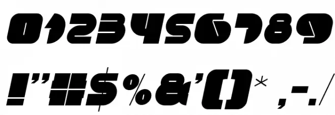 MONSTER ROCK Italic Font OTHER CHARS