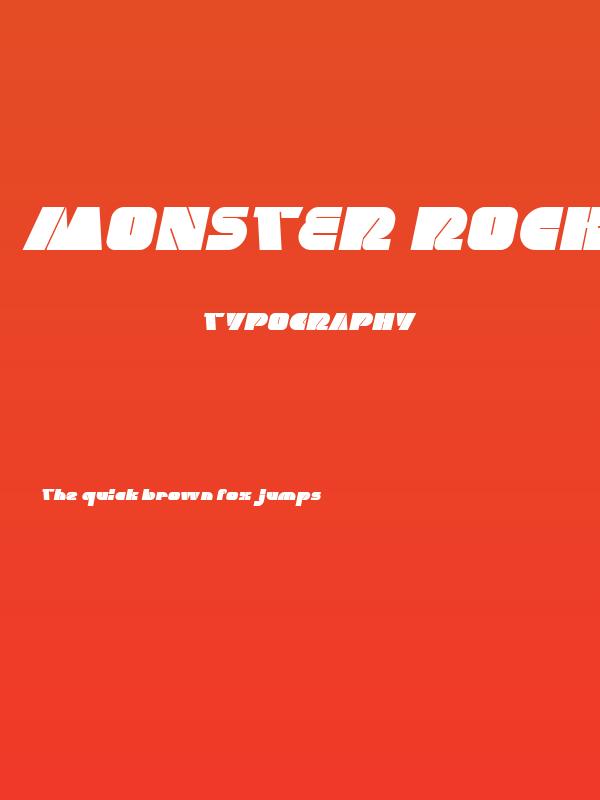 MONSTER ROCK Italic Poster