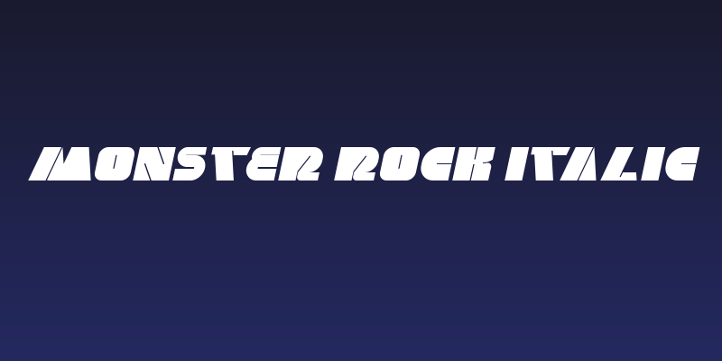 MONSTER ROCK Italic Social Header
