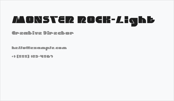 MONSTER ROCK-Light Business Card