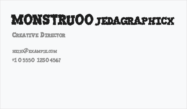 MONSTRUO-jedagraphicx Business Card