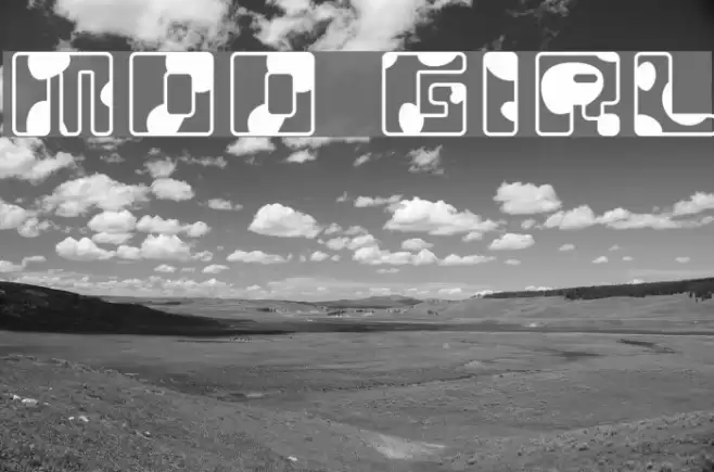 MOO GIRL Font examples